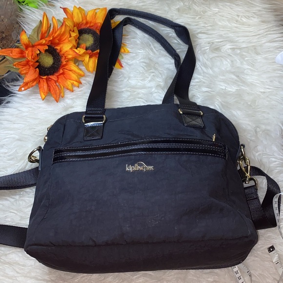 🌺 Large KIPLING black 2 in 1 shoulder crossbody bag 🌺 - Picture 1 of 9